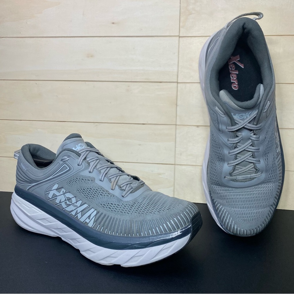 Hoka Bondi 7 Grey Men's Size 11 Running Shoes Sneakers 1110518 WDDS - Picture 11 of 11